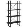 4-tier solid black pine wood shelf 80x30x140 cm by vidaXL, Bookcases and shelves - Ref: Foro24-806466, Price: 94,05 €, Discou...