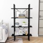 4-tier solid black pine wood shelf 80x30x140 cm by vidaXL, Bookcases and shelves - Ref: Foro24-806466, Price: 94,05 €, Discou...