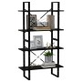 4-tier solid black pine wood shelf 80x30x140 cm by vidaXL, Bookcases and shelves - Ref: Foro24-806466, Price: 94,05 €, Discou...