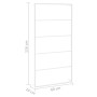 White steel towel rack 60x10x116 cm by vidaXL, Towel racks - Ref: Foro24-336121, Price: 49,08 €, Discount: %