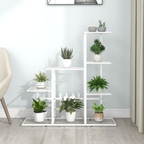 Soporte de flores de metal blanco 94,5x25x88 cm de vidaXL, Soportes para macetas - Ref: Foro24-336113, Precio: 45,99 €, Descu...