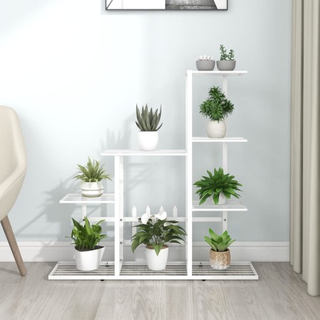 White metal flower stand 94.5x25x88 cm by vidaXL, Pot stands - Ref: Foro24-336113, Price: 45,83 €, Discount: %