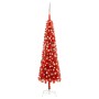 Schlanker Weihnachtsbaum mit LEDs und Kugeln rot 210 cm von vidaXL, Weihnachtsbäume - Ref: Foro24-3078083, Preis: 65,99 €, Ra...