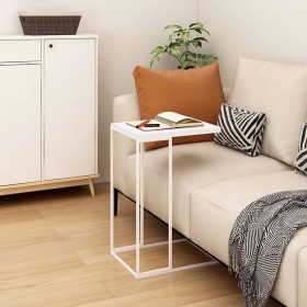 Mesa auxiliar de madera contrachapada blanco 40x30x59 cm de vidaXL, Mesas de centro - Ref: Foro24-336131, Precio: 33,99 €, De...