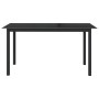 Aluminum and black glass garden table 150x90x74 cm by vidaXL, Garden tables - Ref: Foro24-312201, Price: 133,99 €, Discount: %