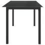 Aluminum and black glass garden table 150x90x74 cm by vidaXL, Garden tables - Ref: Foro24-312201, Price: 133,99 €, Discount: %