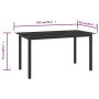 Aluminum and black glass garden table 150x90x74 cm by vidaXL, Garden tables - Ref: Foro24-312201, Price: 133,99 €, Discount: %