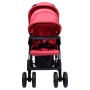 Carrito para gemelos tandem de acero rojo de vidaXL, Cochecitos de bebé - Ref: Foro24-10351, Precio: 194,99 €, Descuento: %