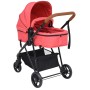 Carrito de bebés 3 en 1 de acero rojo y negro de vidaXL, Cochecitos de bebé - Ref: Foro24-10333, Precio: 180,99 €, Descuento: %