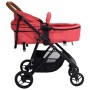 Carrito de bebés 3 en 1 de acero rojo y negro de vidaXL, Cochecitos de bebé - Ref: Foro24-10333, Precio: 180,47 €, Descuento: %