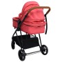 Carrito de bebés 3 en 1 de acero rojo y negro de vidaXL, Cochecitos de bebé - Ref: Foro24-10333, Precio: 180,99 €, Descuento: %