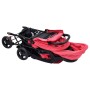 Carrito para gemelos tandem de acero rojo de vidaXL, Cochecitos de bebé - Ref: Foro24-10351, Precio: 194,99 €, Descuento: %