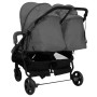 Dunkelgrauer und schwarzer Manschettenknöpfe-Trolley aus Stahl von vidaXL, Kinderwagen - Ref: Foro24-10360, Preis: 251,67 €, ...