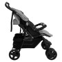 Carrito para gemelos de acero gris claro de vidaXL, Cochecitos de bebé - Ref: Foro24-10341, Precio: 201,30 €, Descuento: %