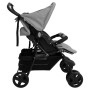 Carrito para gemelos de acero gris claro de vidaXL, Cochecitos de bebé - Ref: Foro24-10341, Precio: 201,30 €, Descuento: %