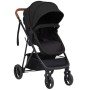 2-in-1-Kinderwagen aus anthrazitgrauem und schwarzem Stahl von vidaXL, Kinderwagen - Ref: Foro24-10336, Preis: 175,62 €, Raba...