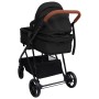 2-in-1-Kinderwagen aus anthrazitgrauem und schwarzem Stahl von vidaXL, Kinderwagen - Ref: Foro24-10336, Preis: 175,62 €, Raba...