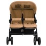 Carrito para gemelos de acero gris taupé de vidaXL, Cochecitos de bebé - Ref: Foro24-10343, Precio: 203,56 €, Descuento: %