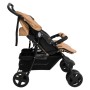 Carrito para gemelos de acero gris taupé de vidaXL, Cochecitos de bebé - Ref: Foro24-10343, Precio: 203,56 €, Descuento: %