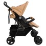 Carrito para gemelos de acero gris taupé de vidaXL, Cochecitos de bebé - Ref: Foro24-10343, Precio: 203,56 €, Descuento: %