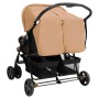 Carrito para gemelos de acero gris taupé de vidaXL, Cochecitos de bebé - Ref: Foro24-10343, Precio: 203,56 €, Descuento: %