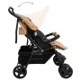 Carrito para gemelos de acero gris taupé de vidaXL, Cochecitos de bebé - Ref: Foro24-10343, Precio: 203,56 €, Descuento: %