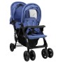 Tandemwagen für Manschettenknöpfe aus marineblauem Stahl von vidaXL, Kinderwagen - Ref: Foro24-10350, Preis: 206,44 €, Rabatt: %