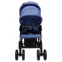 Tandemwagen für Manschettenknöpfe aus marineblauem Stahl von vidaXL, Kinderwagen - Ref: Foro24-10350, Preis: 206,44 €, Rabatt: %