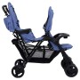 Tandemwagen für Manschettenknöpfe aus marineblauem Stahl von vidaXL, Kinderwagen - Ref: Foro24-10350, Preis: 206,44 €, Rabatt: %