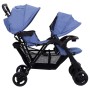 Tandemwagen für Manschettenknöpfe aus marineblauem Stahl von vidaXL, Kinderwagen - Ref: Foro24-10350, Preis: 206,44 €, Rabatt: %