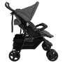 Carrito para gemelos de acero gris oscuro de vidaXL, Cochecitos de bebé - Ref: Foro24-10342, Precio: 193,50 €, Descuento: %