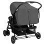 Carrito para gemelos de acero gris oscuro de vidaXL, Cochecitos de bebé - Ref: Foro24-10342, Precio: 193,50 €, Descuento: %