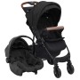 3-in-1 anthracite gray steel baby stroller by vidaXL, Baby strollers - Ref: Foro24-10378, Price: 196,99 €, Discount: %