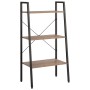 Standing shelving unit with 3 shelves dark brown and black 56x35x108 cm by vidaXL, Bookcases and shelves - Ref: Foro24-336362...