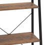 Standing shelving unit with 3 shelves dark brown and black 56x35x108 cm by vidaXL, Bookcases and shelves - Ref: Foro24-336362...