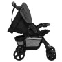 Carrito de bebés 2 en 1 de acero gris oscuro y negro de vidaXL, Cochecitos de bebé - Ref: Foro24-10384, Precio: 115,49 €, Des...