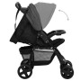 Dark gray and black 2-in-1 steel baby stroller by vidaXL, Baby strollers - Ref: Foro24-10384, Price: 108,92 €, Discount: %