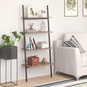 Inclined shelving 4 shelves dark brown black 64x34x150.5cm by vidaXL, Bookcases and shelves - Ref: Foro24-336374, Price: 63,7...