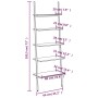 Inclined shelving unit with 5 shelves black 64x34x185.5 cm by vidaXL, Bookcases and shelves - Ref: Foro24-336378, Price: 84,6...