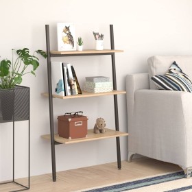 Inclined shelving 3 levels light brown and black 64x34x116cm by vidaXL, Bookcases and shelves - Ref: Foro24-336370, Price: 56...