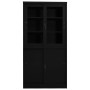 Office cabinet with sliding door black steel 90x40x180cm by vidaXL, Lockers and storage cabinets - Ref: Foro24-335964, Price:...