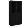 Office cabinet with sliding door black steel 90x40x180cm by vidaXL, Lockers and storage cabinets - Ref: Foro24-335964, Price:...