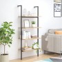 Inclined shelf with 4 light brown and black shelves 64x35x152.5 cm by vidaXL, Bookcases and shelves - Ref: Foro24-336382, Pri...