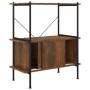 Shelving unit with 3-level wood and steel cabinet 80x40x92 cm by vidaXL, Bookcases and shelves - Ref: Foro24-336352, Price: 7...