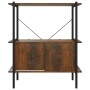 Shelving unit with 3-level wood and steel cabinet 80x40x92 cm by vidaXL, Bookcases and shelves - Ref: Foro24-336352, Price: 7...