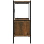 Shelving unit with 3-level wood and steel cabinet 80x40x92 cm by vidaXL, Bookcases and shelves - Ref: Foro24-336352, Price: 7...