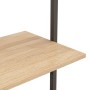 Inclined shelf with 4 light brown and black shelves 64x35x152.5 cm by vidaXL, Bookcases and shelves - Ref: Foro24-336382, Pri...