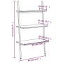 Inclined shelving unit with 3 shelves black 64x34x116 cm by vidaXL, Bookcases and shelves - Ref: Foro24-336372, Price: 62,92 ...