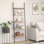 Inclined shelving 5 shelves light brown black 64x34x185.5 cm by vidaXL, Bookcases and shelves - Ref: Foro24-336376, Price: 78...