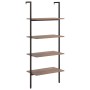 Inclined shelving 4 shelves dark brown black 64x35x152.5cm by vidaXL, Bookcases and shelves - Ref: Foro24-336383, Price: 64,5...